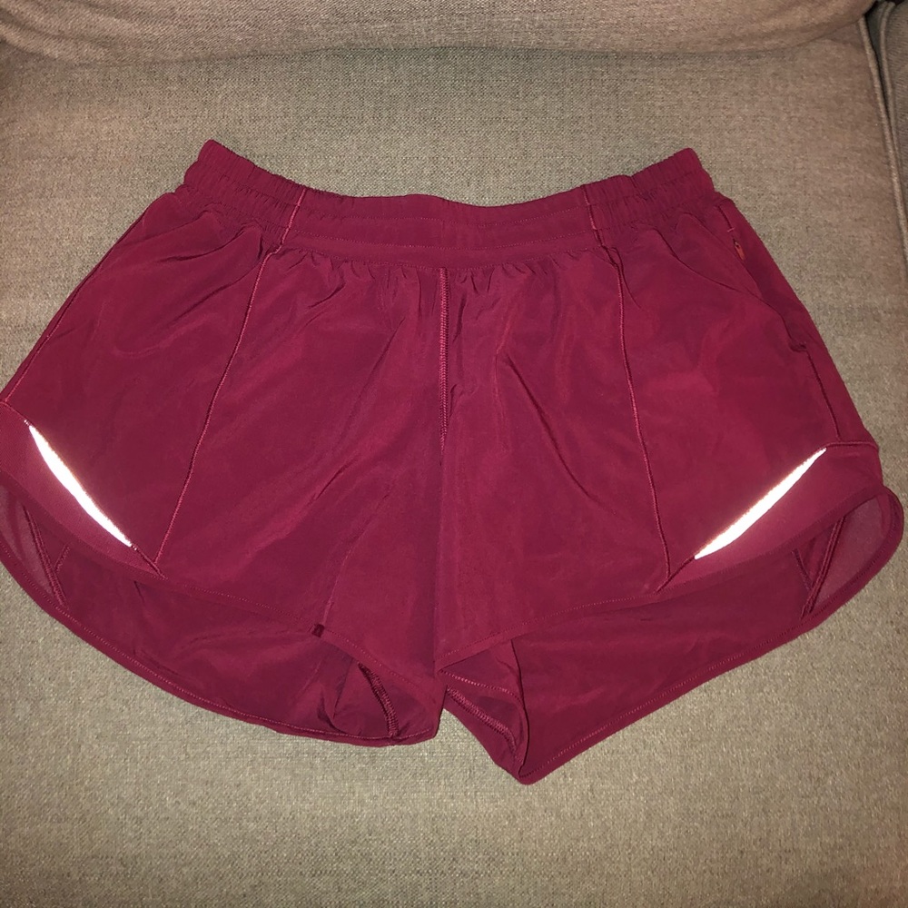 Maroon Hotty Hot lululemon shorts *tall*